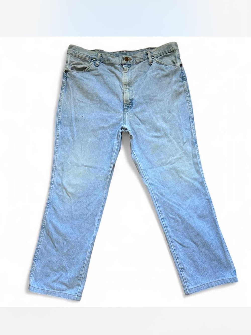 40X34 Wrangler Light Blue Straight Leg Jeans
